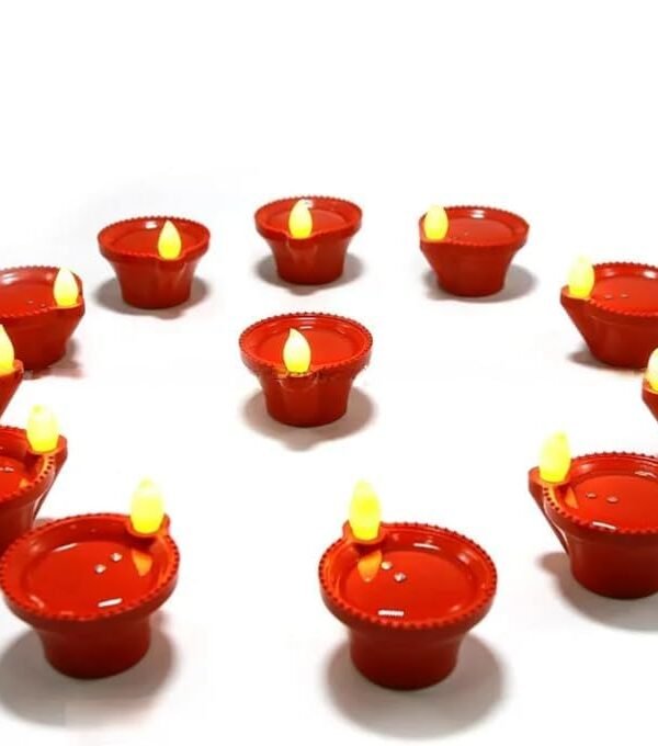 Water Sensor Diya - Flameless LED Candles for Diwali, Festivals, Home Decor