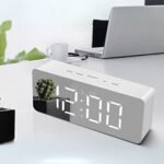 Digital LED Mirror Alarm Clock - For Heavy Sleepers, Bedroom & Desk - Image 4