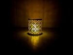 Golden Jhoomer Set of 6 - Elegant Round T-Light Candle Holders - Image 3