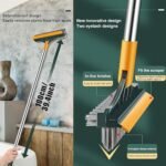 3-in-1 Bathroom Cleaning Wiper Brush, Long Handle 180 Degree Rotate Toilet & Tile Cleaner - Image 3
