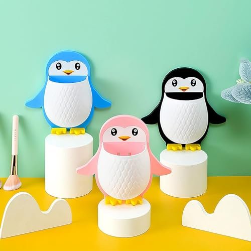 Durable PP Toothbrush Holder with Fun Penguin Design for Kids