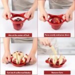 Stainless Steel Apple Cutter - Ultra-Sharp Blade with Protector Cover for Easy Slicing - Image 3