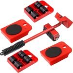 Furniture Lifter Mover Tool Set - Heavy Duty Furniture Moving Roller Wheel Set