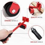 Furniture Lifter Mover Tool Set - Heavy Duty Furniture Moving Roller Wheel Set - Image 8