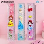 Glittering Scale Ruler Set - Cute Kawaii Glitter Scale for School Stationery | Single Piece with Random colour - Image 8