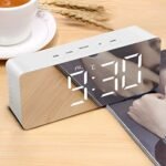Digital LED Mirror Alarm Clock - For Heavy Sleepers, Bedroom & Desk - Image 3