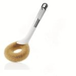 Coconut Palm Brush with Handle & Hanging Rope, Multipurpose Cleaning Brush for Kitchen