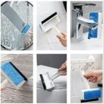 2-in-1 Glass Wiper Double-Sided Window Cleaner Brush with Soft Sponge for Washing - Image 4