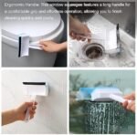 2-in-1 Glass Wiper Double-Sided Window Cleaner Brush with Soft Sponge for Washing - Image 7