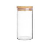 Glass Storage Jars with Bamboo Lid - Airtight Kitchen Containers for Coffee, Tea, Spices