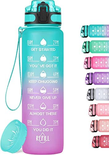Motivational Water Bottle with Mobile Stand - 1L