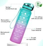Motivational Water Bottle with Mobile Stand - 1L - Image 5