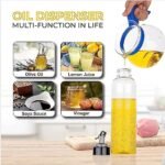 500ml & 1L Plastic Oil Dispenser Bottle - Transparent Kitchen Oil Container with Cap - Image 2