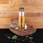 500ml & 1L Plastic Oil Dispenser Bottle - Transparent Kitchen Oil Container with Cap
