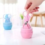 Baby Grooming Kit with Scissors - Pink Infant & Toddler Care Set, Perfect Baby Shower Gift