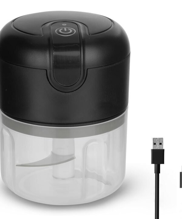 Elite Mini Electric Chopper, 250ml, Rechargeable, Stainless Steel Blades for Veggies & Meat