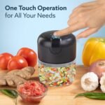 Elite Mini Electric Chopper, 250ml, Rechargeable, Stainless Steel Blades for Veggies & Meat - Image 3