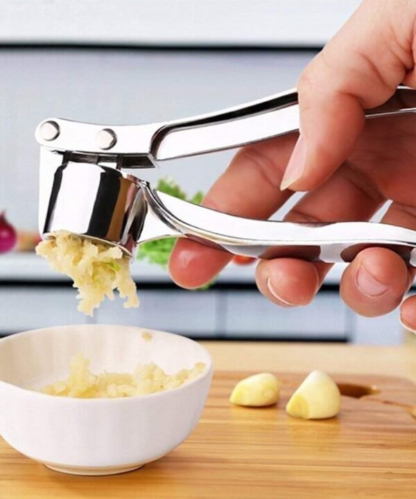 Garlic Crusher Press, Stainless Steel Manual Mincer & Cutter for Kitchen Garlic Chopping