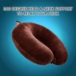 Cotton Blend Neck Pillow for Travel, Airplane Headrest - Image 2
