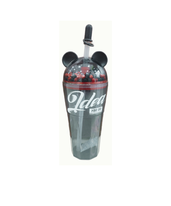MySmartiee Summer Large Capacity Water Cup - Cute Heart Design With Straw, 3 Colors, Couple's Cups