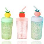 270ml Ice Tumbler Sipper Bottle with Lid & Straw - Juice & Soft Drinks