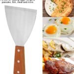 Stainless Steel Slotted Spatula with Wooden Handle | Turner for Cooking & BBQ