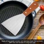 Stainless Steel Slotted Spatula with Wooden Handle | Turner for Cooking & BBQ - Image 2