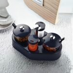 4 in 1 Pickle Jar Set with Spoon, Salt & Pepper Set | Unbreakable Plastic Jar Container - Image 3