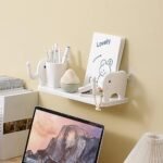 Elephant Wall Mounted Floating Shelf | Adhesive Bathroom Storage Organizer Rack - No Drill - Image 3