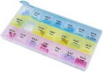 Pill Medicine Organizer Box | 21 Days Storage Reminder Case | 3 Week Pill Box Plastic