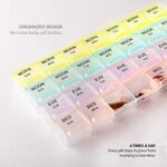 Pill Medicine Organizer Box | 28 Days Storage Reminder Case | Weekly Pill Box Plastic - Image 5