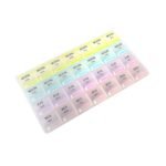 Pill Medicine Organizer Box | 28 Days Storage Reminder Case | Weekly Pill Box Plastic