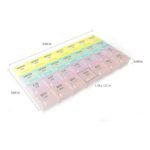 Pill Medicine Organizer Box | 28 Days Storage Reminder Case | Weekly Pill Box Plastic - Image 2