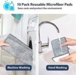 Scratch Microfiber Flat Mop System with Bucket - Lightweight Wet & Dry Cleaning Mop with Pads - Image 8