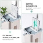 Scratch Microfiber Flat Mop System with Bucket - Lightweight Wet & Dry Cleaning Mop with Pads - Image 7