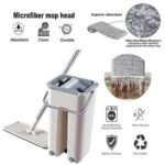 Scratch Microfiber Flat Mop System with Bucket - Lightweight Wet & Dry Cleaning Mop with Pads - Image 5