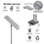 Scratch Microfiber Flat Mop System with Bucket - Lightweight Wet & Dry Cleaning Mop with Pads - Image 4