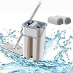 Scratch Microfiber Flat Mop System with Bucket - Lightweight Wet & Dry Cleaning Mop with Pads - Image 3