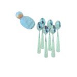 Elegant 6-Piece Tableware Set - Stainless Steel with Ceramic Handles for Dining & Special Occasions