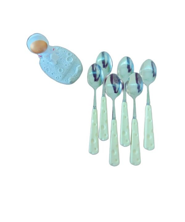 MySmartiee | Elegant 6-Piece Tableware Set - Stainless Steel with Ceramic Handles for Dining & Special Occasions