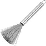 Steel Scrubber Brush with Handle | Kitchen Pan & Pot Cleaning Brush | Dish Scrub Tool