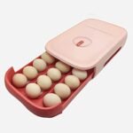 Drawer Type Egg Holder Storage Box | Large Capacity Egg Tray with Date Reminder