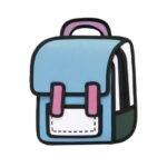 Cartoon Paper Backpack Shoulder Bag Comic Bookbag | Gift for 2-10 Years