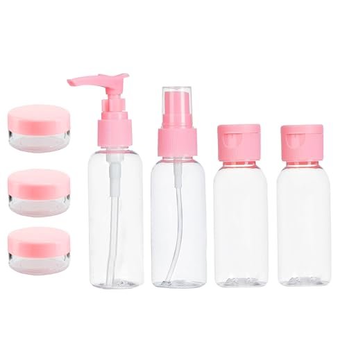 Travel Toiletry Bottles - Refillable Mini Containers with Pouch
