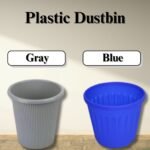 Plastic Dustbin - Waste Bin for Kitchen, Office & Home |Grey , Blue