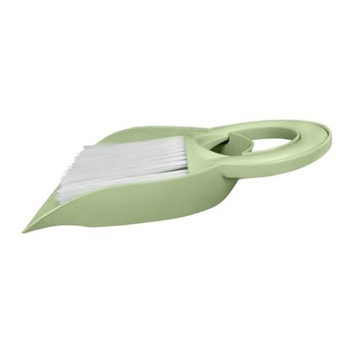 Mini Plastic Dustpan & Brush Set - Compact for Desk, Car & Pet Hair Cleaning