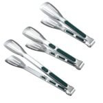 Stainless Steel Salad Tongs - Silicone Handle Kitchen Clip - Image 3