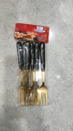 Golden Stainless Steel Ceramic Fork | 14.5cm Tableware Forks for Kitchen & Dinner Table - Image 3