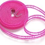 8m Nylon Clothesline Rope - Windproof, Anti-Slip with Hooks-Random color