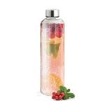 600ml Glass Bottle with Steel Lid - Leak-Proof for Juices & Smoothies
